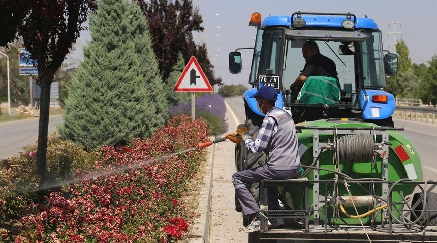 Karaman Belediyesinden çevre ve yeşil alan çalışmaları