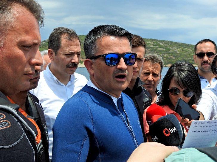 Bakan Pakdemirli, Çeşme’de hayalet ağlar için daldı G2