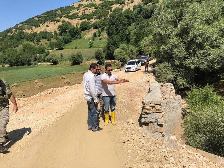 Kaymakam Alibeyoğlu yol çalışmalarını inceledi G2