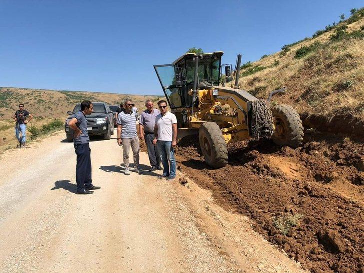 Kaymakam Alibeyoğlu yol çalışmalarını inceledi G5