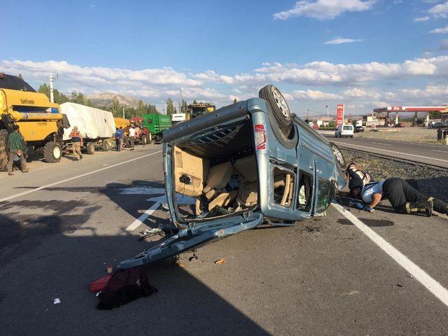 Sivas’ta trafik kazası: 1 ölü, 1 ağır yaralı