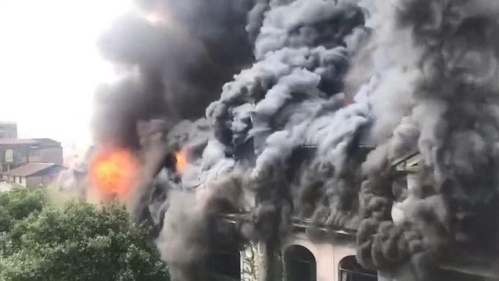 Çin'de 100 yıllık otel cayır cayır yandı! G2