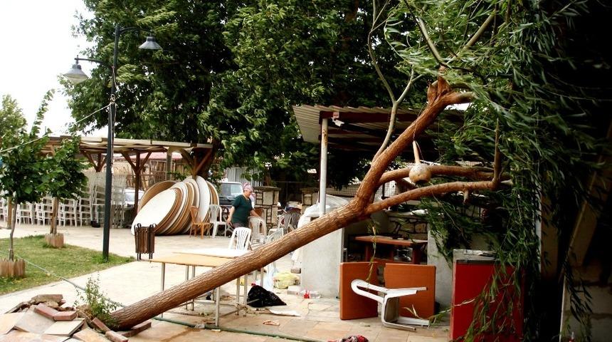 Sarıg&ouml;l&rsquo;de fırtına etkili oldu