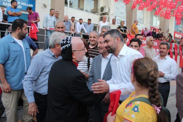 Mardin'deki 15 Temmuz buluşmasına Suriyeli mülteciler de katıldı