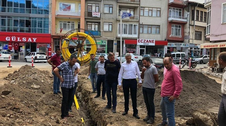 Simav&rsquo;da doğalgaz hattı i&ccedil;in ilk kazma vuruldu