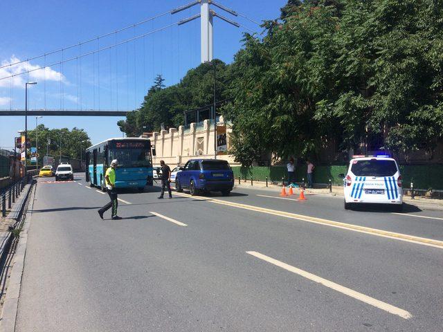 Beşiktaş'ta özel halk otobüsünün çarptığı motosiklet sürücüsü ağır yaralandı