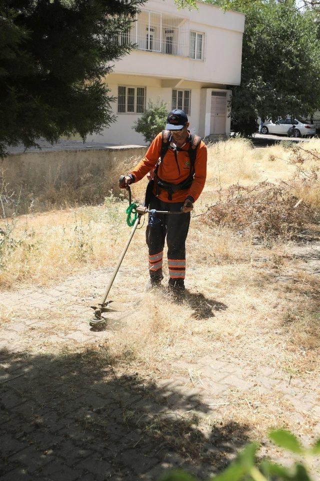 Esnaf sahredeyken çalışma alanı temizlendi