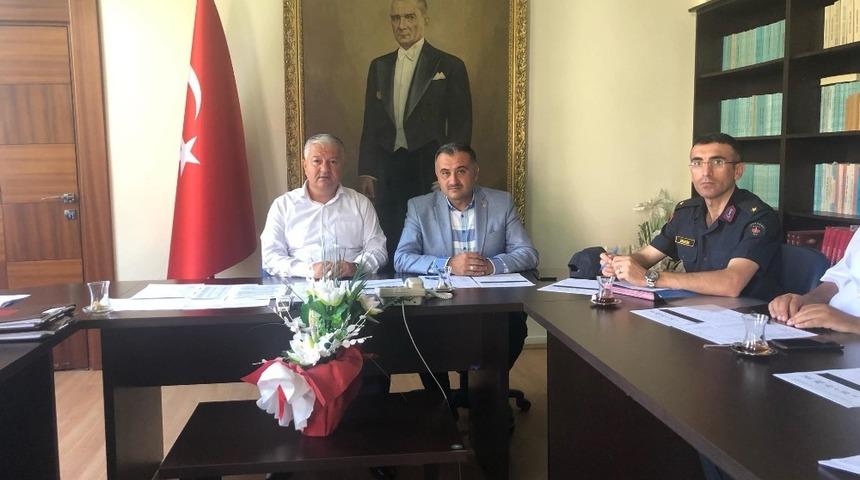 Develi ilçe protokolü,  trafik değerlendirme toplantısı yaptı