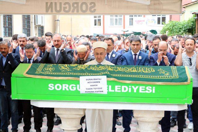 Kalp krizinden ölen hakim, Sorgun'da toprağa verildi