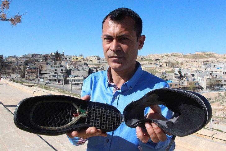 Şanlıurfalı vatandaş sinyal kesici ayakkabı tasarladı G2