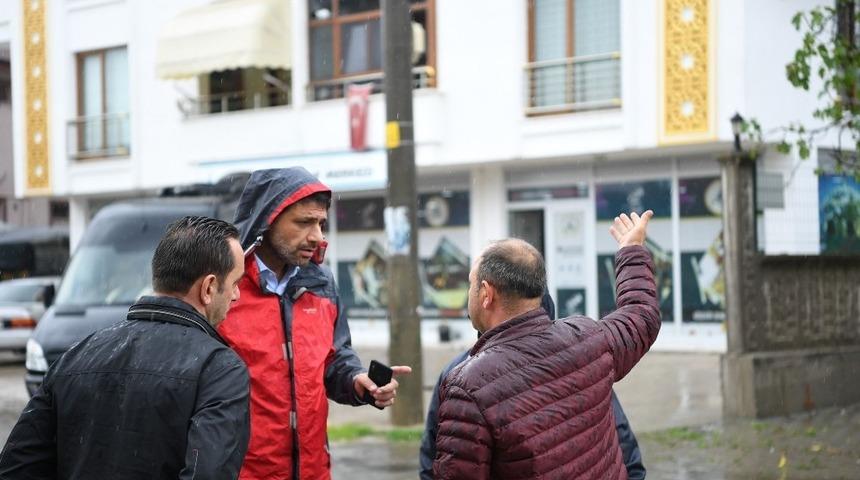 Başkan Kocaman, yağış sonrası incelemelerde bulundu