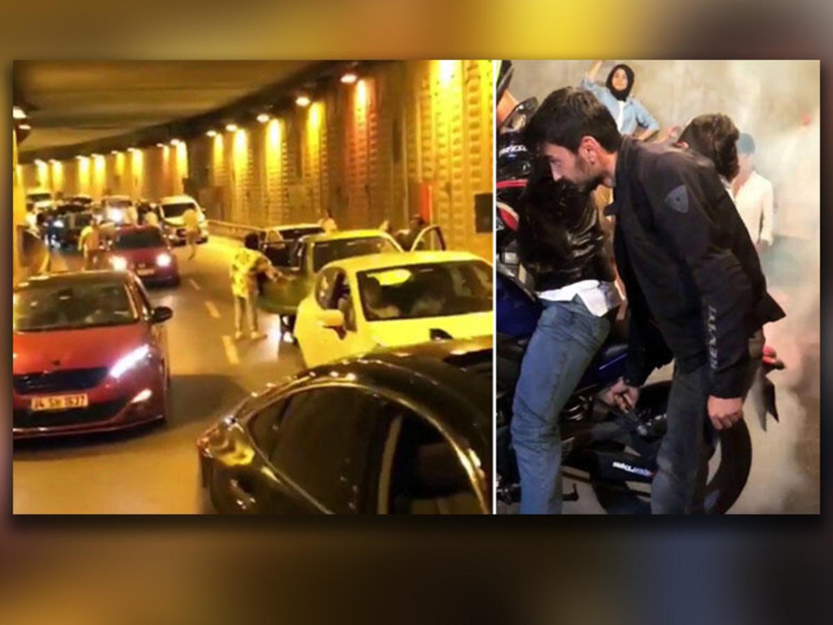 İstanbul'da asker uğurlayan magandalar t&uuml;nel kapatıp havaya ateş a&ccedil;tı