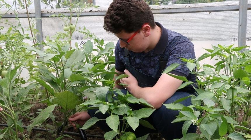 &Ouml;zel &ouml;ğrenciler kendi ektikleri sebzeler ile yemek yaptı