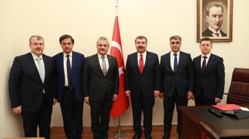 Vali G&uuml;rel ve vekiller Bakan Koca ile projeleri konuştu