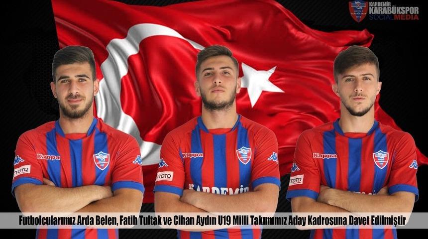 Karab&uuml;kspor&rsquo;dan &uuml;&ccedil; futbolcu, U19 Milli Takımı&rsquo;na davet edildi