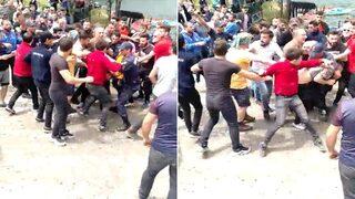 Trabzon'da Kuzey Iraklı turistin elindeki bayrağı görünce tepki gösterip saldırdılar