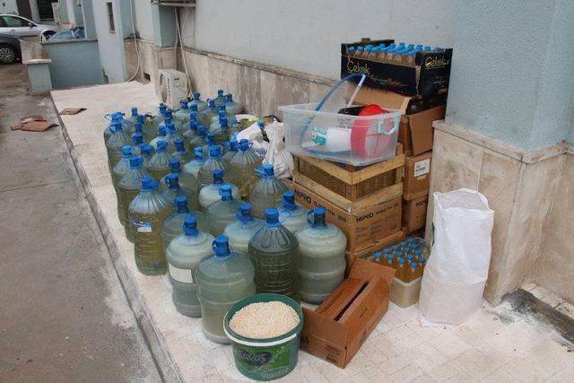 Erbaa'da bin 400 litre sahte içki ele geçirildi