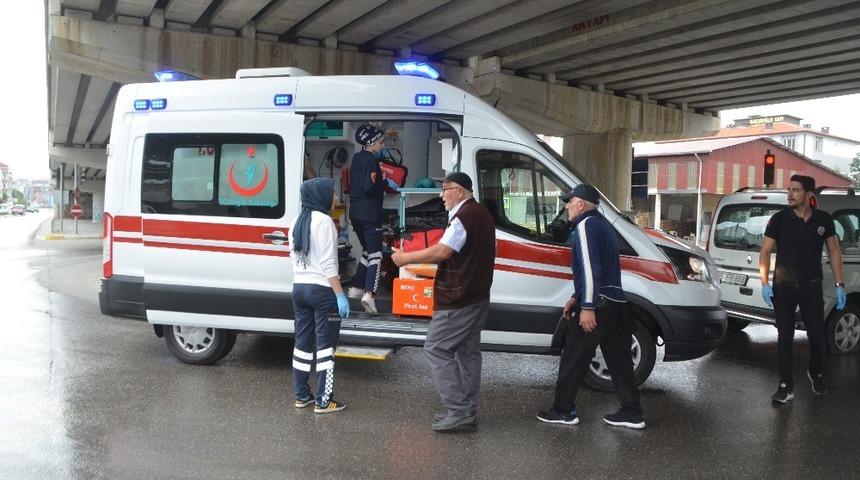 Bafra’da trafik kazası: 1 yaralı