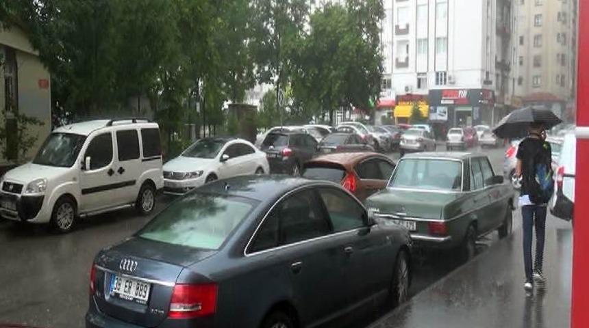 Kayseri’de sağanak yağış