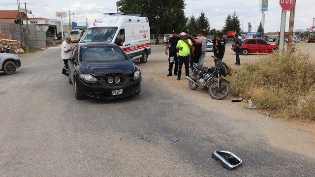 Karaman’da otomobille motosiklet çarpıştı: 1 yaralı