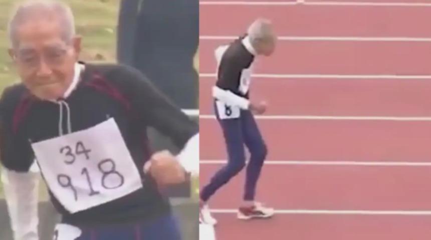 102 yaşındaki koşucu, yaşına meydan okuyor!