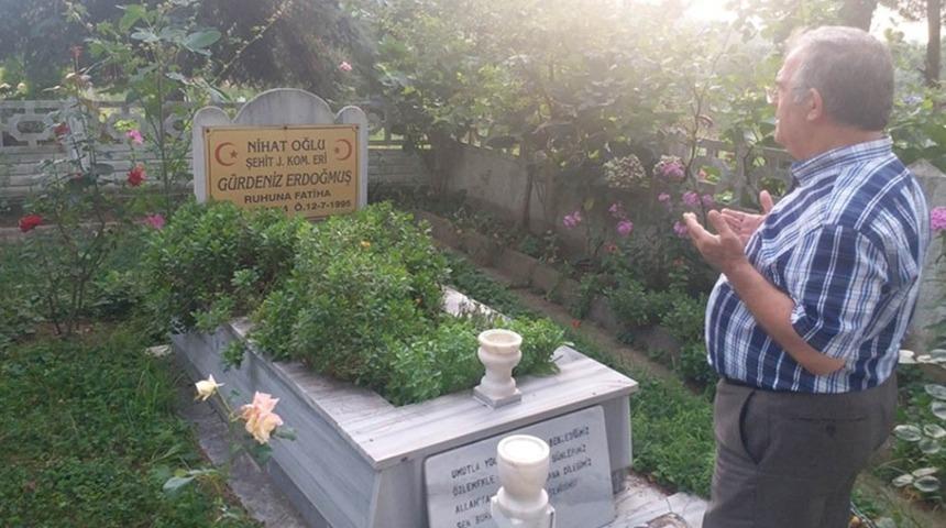 Kaymakam &Ccedil;alık, şehit askerin kabrini ziyaret etti