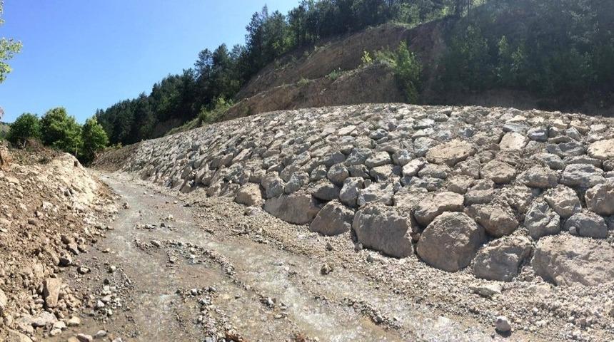Dere yatağı taş tahkimat &ccedil;alışması sona erdi
