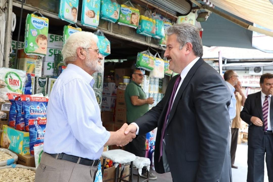 Başkan Palancıoğlu Cami Kebir Esnafını Ziyaret Etti