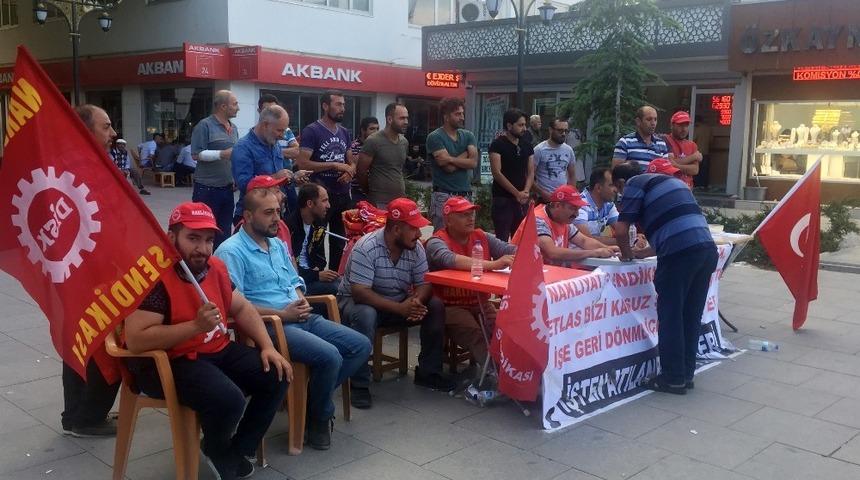 Nakliyat-İş Sendikası işten &ccedil;ıkarıldığı ileri s&uuml;r&uuml;len iş&ccedil;iler i&ccedil;in imza kampanyası başlattı