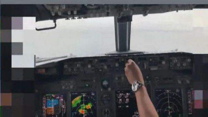 Uçağın denize inme anı kokpit kamerasına yansıdı G1