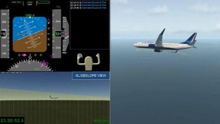 Uçağın denize inme anı kokpit kamerasına yansıdı G4