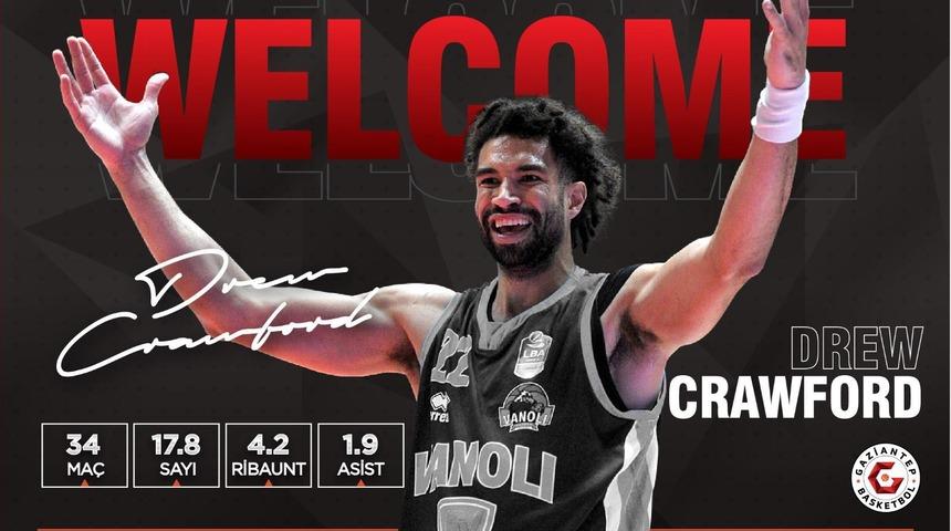 Gaziantep Basketbol, Drew Crawford'u renklerine bağladı