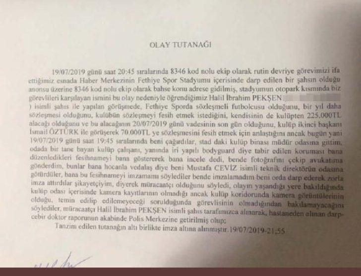 'Fethiyespor Başkanı İsmail Öztürk, futbolcu Halil İbrahim Pekşen'i dövdürdü' iddiası! G4