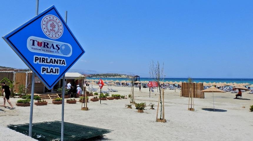 Terlemeden g&uuml;neşlenilen plaj: Pırlanta