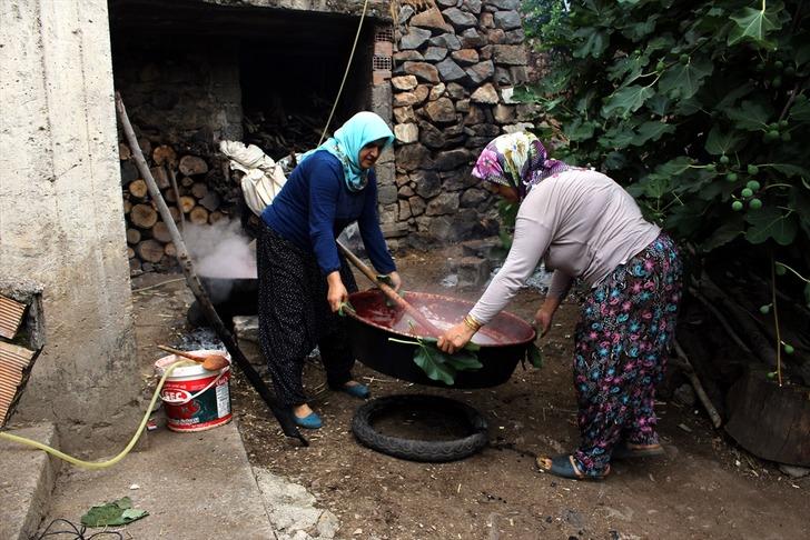 Sıcak havada zorlu domates salçası mesaisi başladı G4