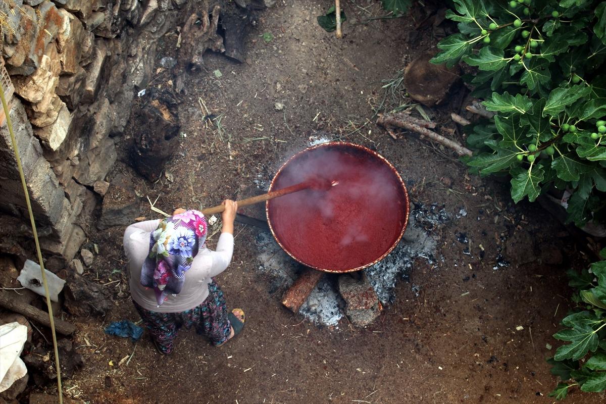 Sıcak havada zorlu domates sal&ccedil;ası mesaisi başladı