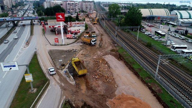 Kuruçeşme tramvay hattında yeni menfezin inşasına başlandı