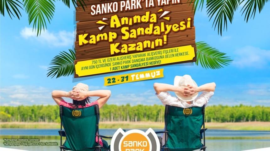 Sanko Park’tan 750 liralık alışverişe kamp sandalyesi hediye