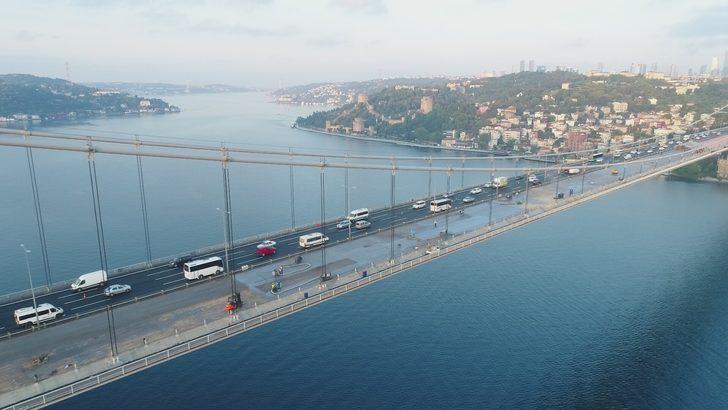 FSM Köprüsü'ndeki asfalt çalışmasında son durum havadan görüntülendi G2