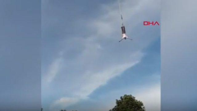 Bungee jumping yaparken neredeyse ölüyordu