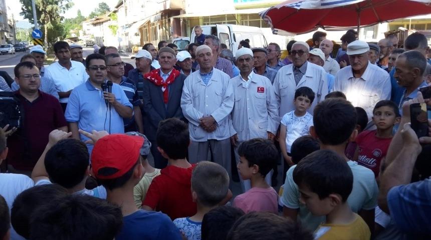 Pazarlar&rsquo;da hac kafilesi kutsal topraklara dualarla uğurlandı