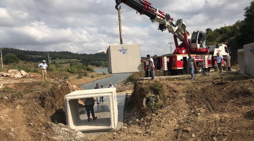 Çan Bardakçılar menfez çalışmaları tamamlandı