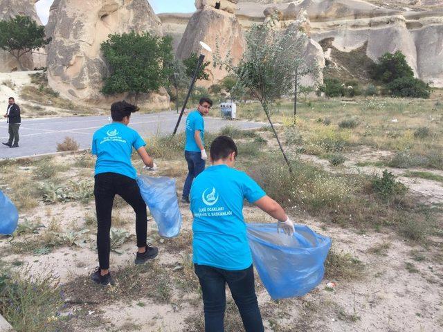 Nevşehir Ülkü Ocakları, Kapadokya’da temizlik kampanyası başlattı