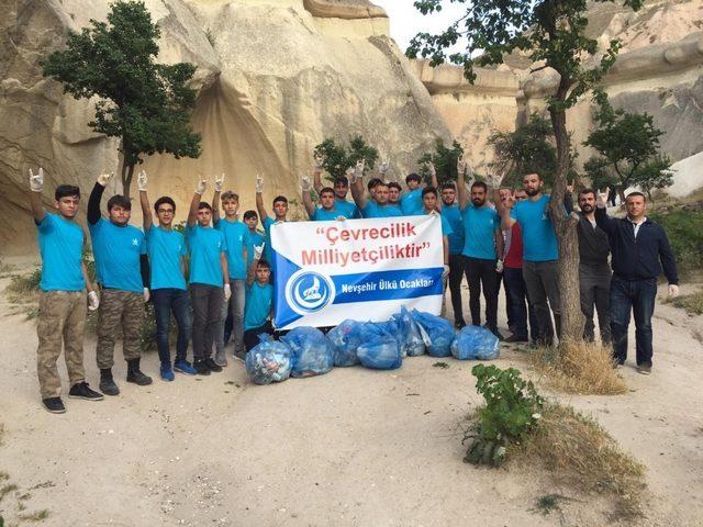 Nevşehir Ülkü Ocakları, Kapadokya’da temizlik kampanyası başlattı