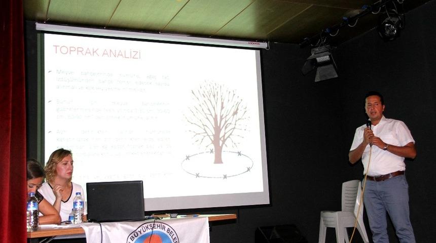 B&uuml;y&uuml;kşehir&rsquo;den G&uuml;lnar&rsquo;da elma &uuml;reticilerine eğitim