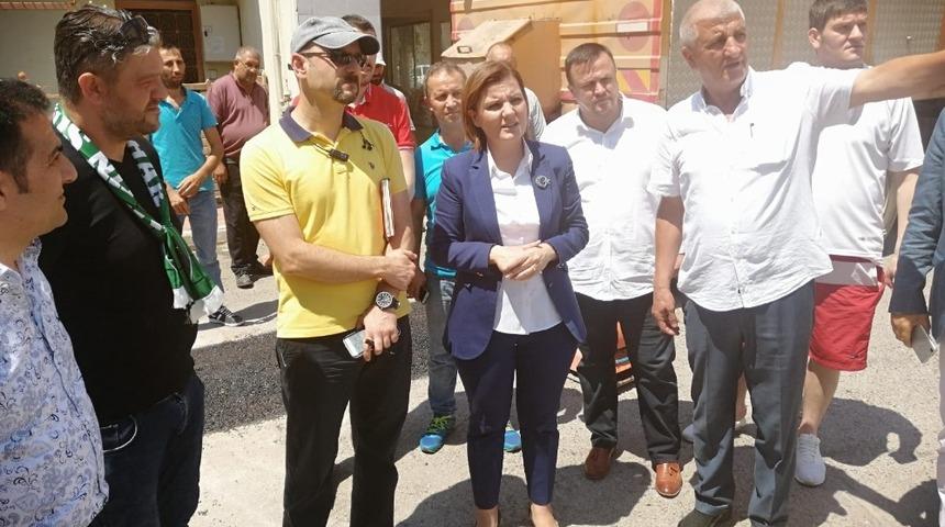 Başkan H&uuml;rriyet, &ccedil;alışmaları yerinde inceledi