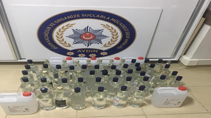 Didim&rsquo;de 80 litre etil alkol yakalandı