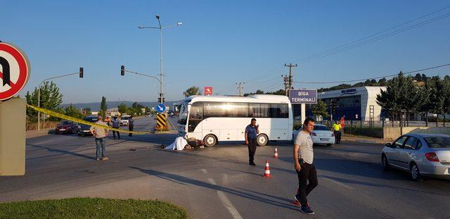 Biga da midib&uuml;sle &ccedil;arpışan motosikletin s&uuml;r&uuml;c&uuml;s&uuml; &ouml;ld&uuml; 3