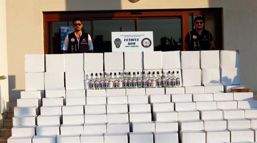 Fethiye'de bin 535 litre sahte içki ele geçirildi