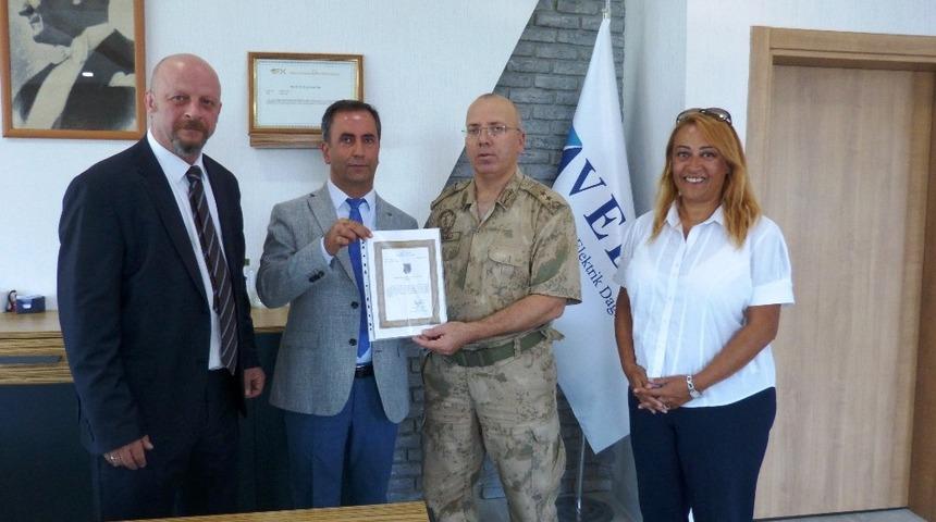 VEDAŞ’ın çalışmalarına jandarmadan ödül